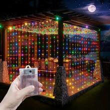 8-Mode Battery Operated Fairy String Lights, Glowing Decorative Lights For Curtains, Camping, Patio, Garden, Christmas, Halloween, Birthday Party, Bedroom, Indoor & Outdoor, 4 Color Options - Battery Box Curtain Light String - View 13