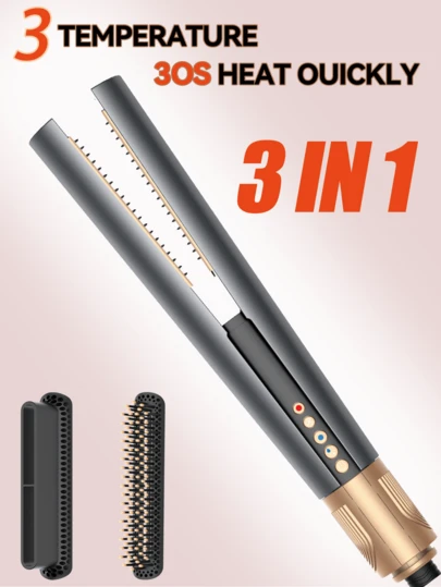 UKLISS 3-In-1 Multi-Functional Styling Tool (200M Negative Ion) | High-Speed Airflow + Rapid Heating | 3 Temperature Settings + Hot/Cold Mode | LCD Display + Auto Shut-Off (Overheat Protection) | Suitable For All Hair Types | Dry/Straight/Natural Curl/Tight Wave/Volume/Bangs | No Frizz, No Static | Ideal Valentine's Day Gift
