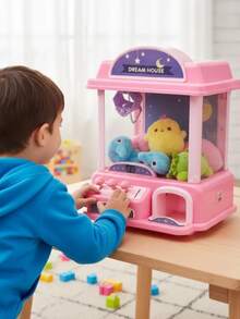Mini Máquina De Garra Para Niños Con Música | Juego Interactivo Con Peluches Incluidos - Rosa - Ver 1