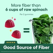 Physician's Choice Fiber Gummies For Adults | No Sugar Added Vegan Prebiotic Chicory Root Fiber | Supports Digestive Health, Bowel Regularity & Gut Microbiome Balance | Raspberry Lemon Flavor Daily Gummy Supplement | For Men & Women | 60 Count - 預設 - 查看 5