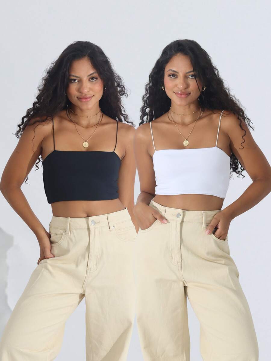 Women Tank Tops & Camis - Đen và trắng - Xem 1