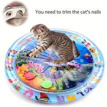互动式水猫垫 - 室内猫玩具，防溅PVC材质，漂浮鱼玩具，无需电池，可使用自来水 - 均碼 - 查看 3