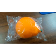 1个趣味软萌仿真橙子减压玩具，柔软圆面包造型可爱创意水果玩具，回弹缓慢，挤压玩具，逼真仿橙子 - 黃色 - 查看 11