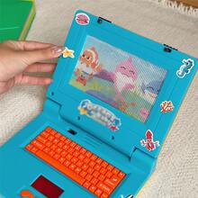 Computadora portátil de simulación mini para niños, máquina de aprendizaje, tableta musical, máquina de lectura de historias, interactiva entre padres e hijos, juguete educativo inteligente multifuncional, regalo de cumpleaños para niños y niñas - Azul - Ver 1