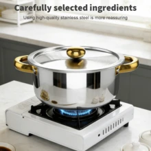 Lislark 7PCS Stainless Steel Cookware Set Multifunctional Soup Pot With Lid Large Capacity Scratch-Resistant And Stain-Resistant Suitable For All Stove Types, Dishwasher - Suitable For Cooking, Stovetop Cooking Set, Large Capacity Cooking, Induction - View 5