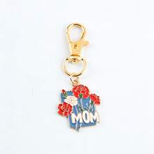 6pcs Mother's Day Flower & Letter Enamel Keychains, Appreciation Gifts For Mothers, Wives - Multicolor - View 11