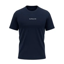 Kit: T-Shirt + Shorts, Tactel Elastane, Men's Dry Fit Bermuda, Alpha Co Lobo Wolf Geometrico, Gym, Original - Màu xanh hải quân - Xem 3