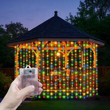 8-Mode Battery Operated Fairy String Lights, Glowing Decorative Lights For Curtains, Camping, Patio, Garden, Christmas, Halloween, Birthday Party, Bedroom, Indoor & Outdoor, 4 Color Options - Battery Box Curtain Light String - View 17