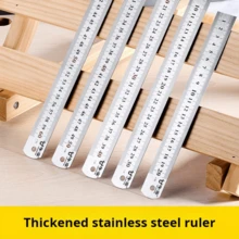 1m/39,4 pulg. Regla de acero inoxidable, gruesa y durable, escala métrica e imperial de alta precisión, resistente a la oxidación, portátil, diseño elegante - regla, regla de acero - Ver 5