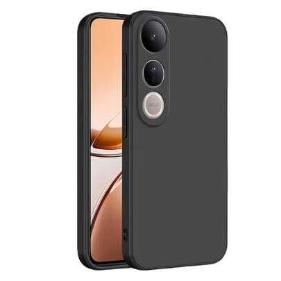 Funda de teléfono a prueba de golpes de color negro mate para V50, V50 Lite, V50e, V40, V40 Pro, V29, V29 Pro, V27, V27 Pro, Y19s 4G, Y39, Y04, Y29s, Y36, Y78, Y76 5G, Y03 4G, Y18 4G, Y01, Y20, Y20i, Y12s, Y18, Y18e, Y28s, resistente a arañazos, antihuellas, antideslizante y a prueba de caídas, delgada y protectora