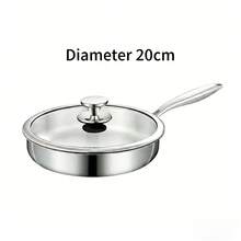 1个三层不锈钢煎锅，适用于所有炉灶，加热快速均匀，可作煎饼锅，兼容电磁炉，厨具，炒锅，可用洗碗机清洗，不粘煎锅，小煎锅，不粘锅，带盖不粘煎锅，烹饪锅，蜂窝煎锅，现代厨房用具，时尚煎锅，高品质煎锅，厨具，多功能厨房用具，不粘煎锅，专业厨师使用，日常烹饪，家居生活，厨房餐饮，厨具及配件 - 查看 16