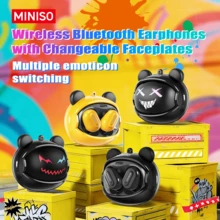 MINISO MS118 智慧翻譯耳機 | 無線 6.0 耳機 | 支援 134 種語言 AI 即時翻譯，軟體終身免費 | 40 小時超長續航，遊戲/音樂雙模式 | Type-C 快充 - 查看 2
