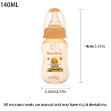 1pc/2pcs/3pcs PPSU Baby Bottles, Anti-Colic Design, Silicone Nipples, Dust Cover Included, Temperature Resistant -20°C To 180°C, Suitable For Newborns And Above - Multicolor - View 2