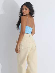 Kit Of 4 Suplex Cropped Tops, Comfort, Style And Versatility Basics - Vàng/Tím hoa cà/Hồng nhạt/Xanh nhạt - Xem 11