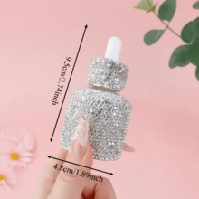 1pc/2pcs 30ml Exquisite Rhinestone Decorated Glass Essential Oil Bottle With Dropper, Refillable Cosmetic Packaging Bottle, Suitable For Storing And Gifting Essential Oils, Luxury Design, Travel Size Skincare Packaging, Creative Gift, Beach, Holiday, Back To School, Camping, Mini Perfume For Women And Men, Travel Accessories - Multicolor - View 21