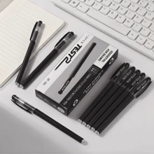 12/24 Pack 0.5mm Black Ballpoint Pens, For School Students Or Office Use, Business Signature Pens, Office Exam Gel Pens, Ballpoint Pens - 12 CÁI - Xem 7
