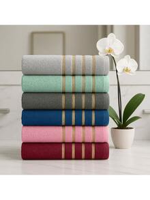 Set Of 5 Morocco Bath Towels, 100% Cotton, 130x70cm - Assorted - View 1