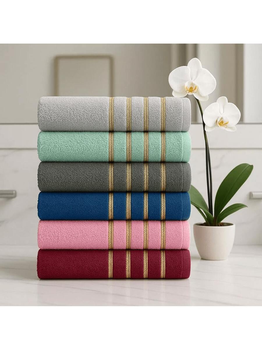 Set Of 5 Morocco Bath Towels, 100% Cotton, 130x70cm - Assorted - View 1