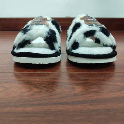 Spring Cute Highland Cow Women's Indoor Bedroom Slippers, Open Toe Outdoor Wear, Fashion Elegant Gift