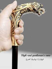 1pc Multi-Color Floral Leopard Print Walking Cane - Vintage Style Metal Cane, Full Metal Material Gentleman's Walking Stick Suitable For Cosplay And Stage Performance, Applicable For Parties And Events - Multicolor - View 10