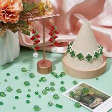 100颗8毫米水晶玻璃珠，适用于手工DIY手链、项链、手镯、耳环、各种工艺品和珠宝制作 - 綠色 - 查看 3