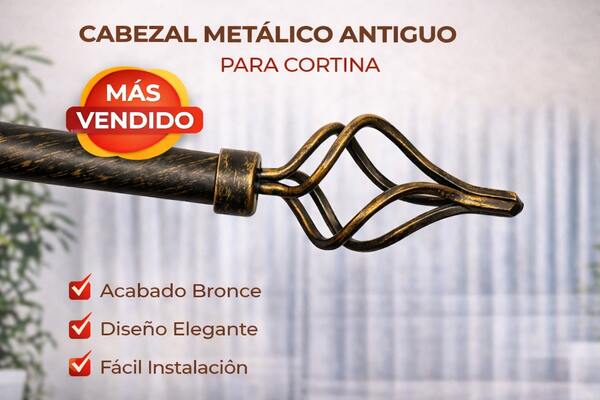 VISTE TU HOGAR Remate para Barra de Cortina 28 mm de Aleación de Aluminio Diseño Rombo – Juego de 2 Piezas con Material de Fijación, 5 Colores