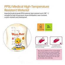 1pc/2pcs/3pcs PPSU Baby Bottles, Anti-Colic Design, Silicone Nipples, Dust Cover Included, Temperature Resistant -20°C To 180°C, Suitable For Newborns And Above - Multicolor - View 5