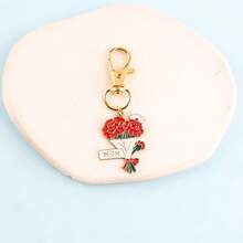 6pcs Mother's Day Flower & Letter Enamel Keychains, Appreciation Gifts For Mothers, Wives - Multicolor - View 9