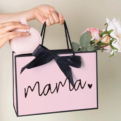 1 Túi Quà Tặng Màu Hồng Thời Trang Cho Mẹ, Túi Gói Quà Màu Hồng Độc Đáo Cho Mẹ, Túi Mua Sắm Màu Hồng Nhẹ & Có Thể Gấp Gọn, Túi Quà Tặng Ngày của Mẹ Màu Hồng, Món Quà Lý Tưởng Hoàn Hảo Cho Sinh Nhật Và Các Dịp Cảm Ơn Khác