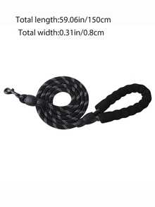 适用于小型、中型和大型犬的狗狗胸背带，反光防拉扯设计，透气材质，带提手 - 黑色 - 查看 4