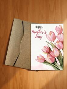 2 tấm thiệp chúc mừng Ngày của Mẹ kèm phong bì, thiết kế hoa lá sáng tạo và lời nhắn nhủ đầy trân trọng: "Người phụ nữ xinh đẹp nhất, tình yêu không bao giờ đến muộn. Hoa tulip hồng" "Lời tỏ tình lãng mạn nhân Ngày của Mẹ, dịu dàng và thanh lịch; Hoa ly" - D - Xem 24