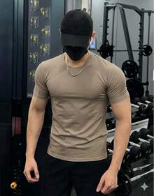 Men T-Shirts - 咖啡棕 - 查看 2