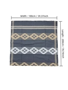 1pc Arabic Jacquard Prayer Shawl, Middle Eastern Accessory, Scarf, Polyester Arabic Jacquard Shawl For Men Outdoor - Multicolor - View 2