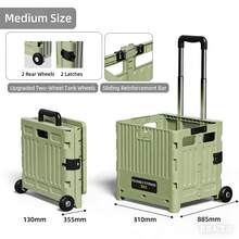 Xe đẩy mua sắm gấp gọn đa năng, xe đẩy hàng tạp hóa di động nhẹ có tay kéo, thích hợp cho bán hàng rong, cắm trại, xe đẩy tay gấp gọn tiện dụng, xe đẩy mua sắm di động có hộp đựng, có nắp đậy, giỏ 4 bánh xoay, thích hợp cho hàng tạp hóa, văn phòng, hành lý, giáo viên. - Nhiều màu - Xem 17