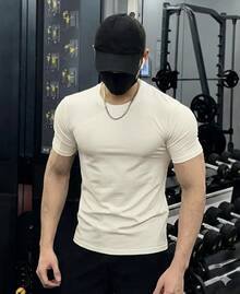 Men T-Shirts - 米色 - 查看 2