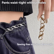 Đai nịt eo bằng vải denim có khóa cài, định hình eo có thể điều chỉnh, không cần may, không cần khoan, giúp giảm vòng eo. - Nhiều màu - Xem 3