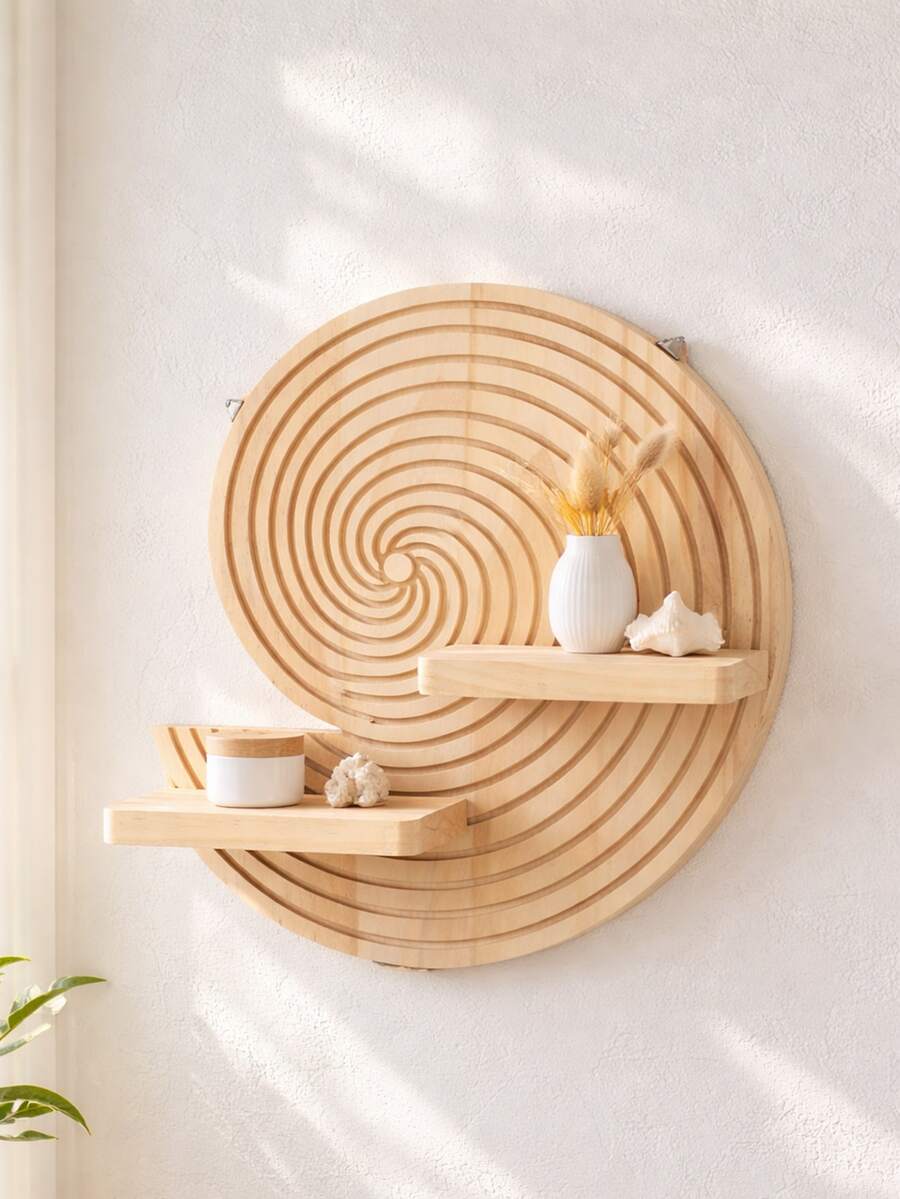 1 chiếc kệ treo tường hình vỏ sò xoắn ốc phong cách Bohemian, trang trí nhà hiện đại tối giản, giá trưng bày tròn độc đáo, kệ lưu trữ treo tường, phù hợp cho phòng khách, phòng ngủ, phòng tắm, lối vào, căn hộ, ký túc xá, tiết kiệm không gian, điểm nhấn trang trí nhà phong cách Bắc Âu.