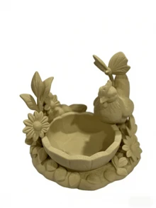 1pc Healing Chick & Butterfly Jewelry Tray, Retro Style Vanity Organizer Box, Great Gift - Multicolor - View 6