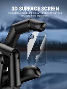 6-In-1 Privacy Screen Protector Tempered Glass With Rear Camera Glass Film Compatible With IPhone 17/16/15/14/13/12/11 Pro Max 3pcs Anti-Peep Front Glass Film With 3pcs Camera Lens Glass Film Explosion Proof And Scratch Resistant Anti-Spy Protective Film - Light Grey - View 11