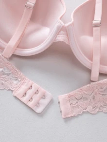4 Stück Damen Komfort Unterwäsche Kollektion - Luxuriöser Push-Up-BH mit zarten Spitzendetails, hoher Halt und weicher atmungsaktiver Stoff für höchsten Komfort - Verschiedenfarbig - Übersicht 8