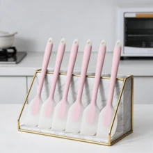 Mini Silicone Spatula Set, Heat Resistant Jam & Butter Scraper - Small Baking Mixing Tool, Kitchen Utensil, Apartment Essential - Pink/Blue/Lime (2/4/6 Pack) - Pink - View 15