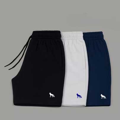 KIT 3 SHORTS ACOSTAMENTO BÁSICO BERMUDA TACTEL ELASTANO DRY FIT VERÃO LEVE LOBO