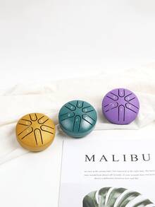 OUMINGYQ 6-Inch Mini Ethereal Drum, Carbon Steel Musical Instrument, Beginner Mini Ethereal Drum, Portable Small Percussion Instrument With Clear Sound - Multicolor - View 6