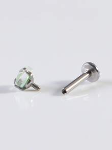 1 pieza Anillo/Pendiente en forma de corazón de acero inoxidable de 1.2*8mm, adecuado para joyería de perforación de hombres y mujeres - Piercing labial en forma de corazón - Ver 4