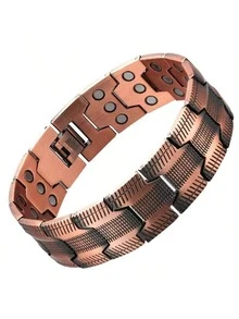 1pc Adjustable Size Magnetic Bracelet For Men, Men's Jewelry Accessory, Comes With Disassembly Tool - Multicolor - View 7