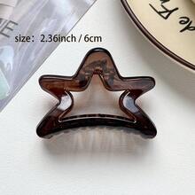 Star And Polka Dot Pattern Hair Clips - Interesting And Novel Women's Clips, Non-Slip Design Suitable For All Hairstyles, Suitable For Daily Wear, Dates And Casual Outings, Adding Interesting And Eye-Catching Accents To Hairstyles Summer Hair Accessories Beach Claw Clips Vacay Hair Claws,Holiday,Travel - Multicolor - View 4