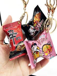 Móc khóa hình gói mì Ramen mini, mặt dây chuyền hình búp bê hoạt hình màu hồng dễ thương hình mì cay, móc khóa xe hơi cá nhân hóa ngộ nghĩnh, đồ trang trí ba lô, quà tặng sinh nhật, đồ chơi. - Nhiều màu - Xem 3
