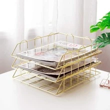 1/2pcs A4 Size Metal Desktop File Organizer, Detachable & Stackable Desktop Document Holder, Multi-Layer Desk Paper & File Storage Rack, Sturdy Rust-Resistant File Tray For Office, School, Home, Bedroom, Easy Assembly High Capacity File Organizer Suitable For Storing Files, Folders, Papers, Books, Stationery, Great Accessory For Students, Teachers, Office Workers Office Desk Accessories Desk Accessories Office Supplies Office Accessories - Multicolor - View 2