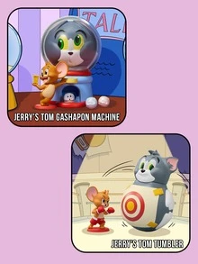 POP MART TOM AND JERRY PRANK PARADISE SERIES-FIGURES, Boîte aveugle de figurines de dessin animé classique de film, figurine de collection à exposer, figurine de collection à vitrine, boîte mystère de poupée cadeau, cadeau d'anniversaire, cadeau de Noël - Multicolore - Voir 8