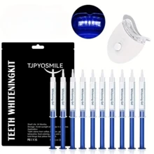 带紫外线加速器的 LED 牙齿美白套装，全新蓝光牙齿美容工具，适用于女性 - 白色 - 查看 15